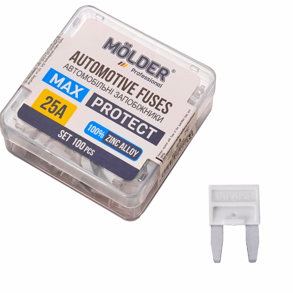 Набір запобіжників Molder "міні" 25А, 100 шт MA22225 MA22225