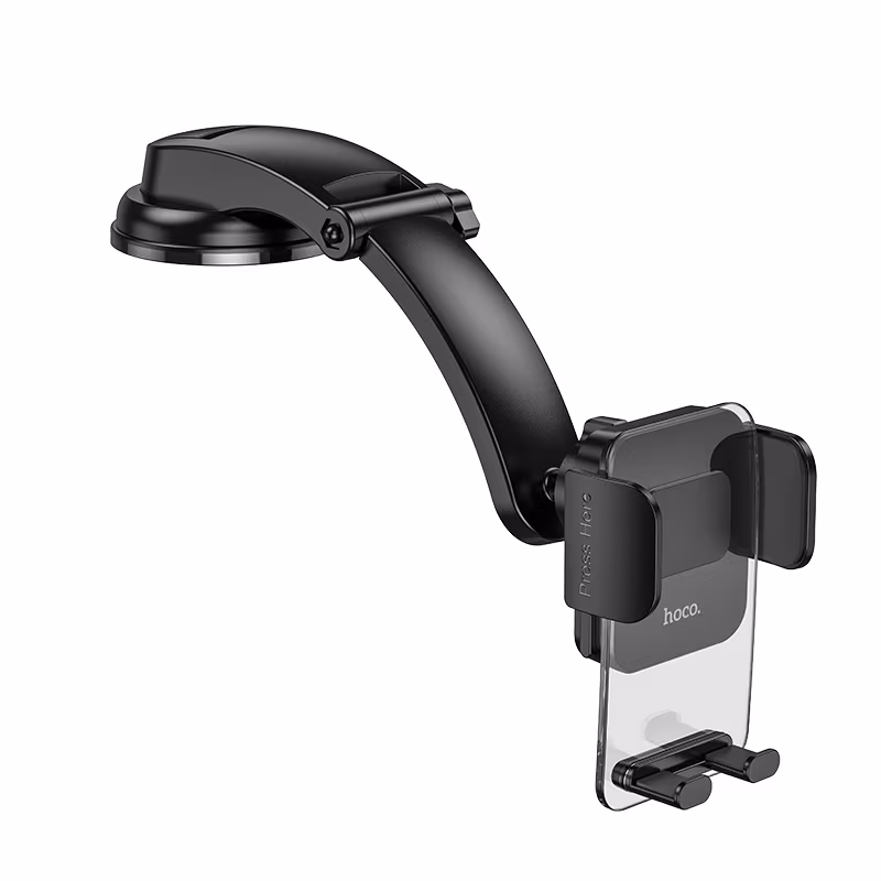 Тримач телефону автомобільний Hoco CA118 Delicate press type center console car holder, space black