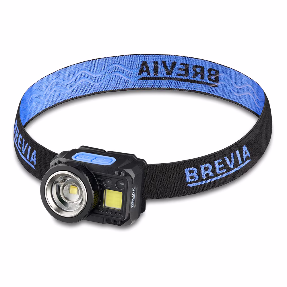 Ліхтар налобний Brevia 550Lm, 3W CREE XPG+COB, 1200mAh/3xAAA, Zoom, з сенсором білий/червоний, 14400ERBX1 14400ERBX1