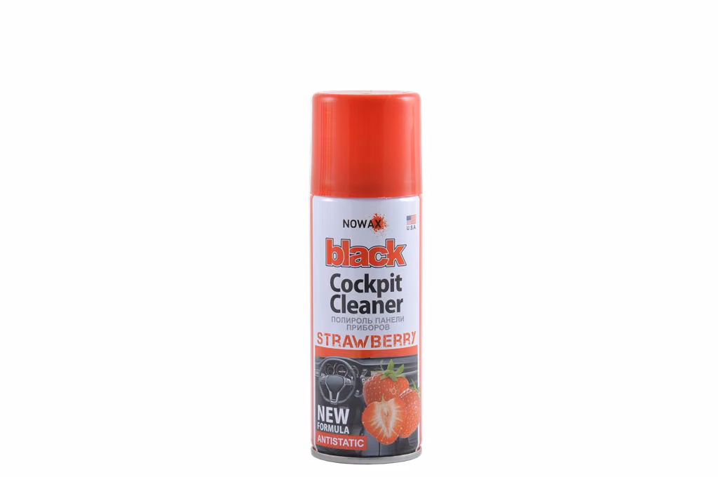 Поліроль для панелі приладів NOWAX Black Spray Strawberry, 200мл NX00204