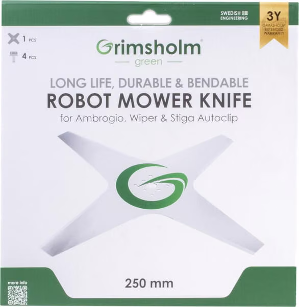 Ніж для Stiga Autoclip, 29см, 1x ніж з 4 гвинтами FGP122
