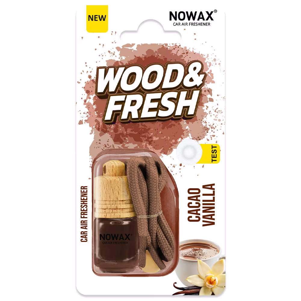 Ароматизатор повітря в блістері Nowax Wood&Fresh - Cacao Vanilla