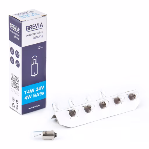 Лампа розжарювання Brevia T4W 24V 4W BA9s CP 24319C