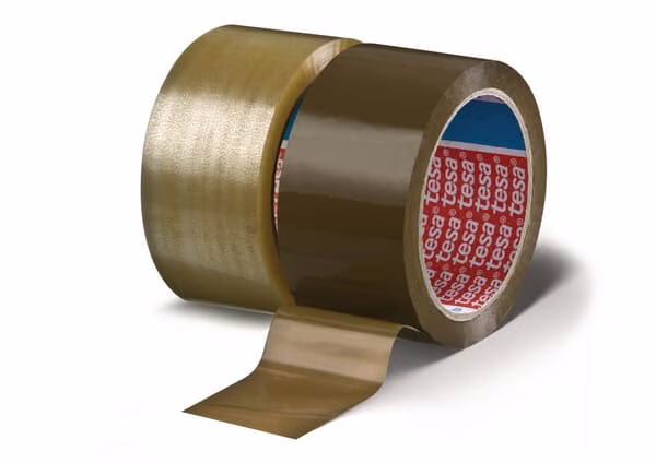 Стрічка ПП термоплавка шумна, коричневий, 66м x 50мм, TesaPACK® T042800004000