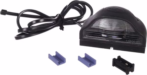 Підсвічування номерного знака 5W, прямокутна, 12V, прозора, на болтах, 100x57x60 мм, Regpoint I byAspöck 363209027
