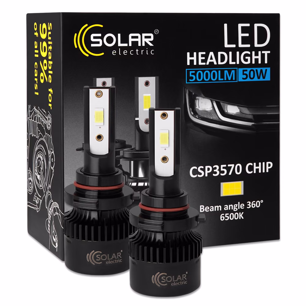 Автолампа Solar LED HB3(9005) 12/24V 50W 5000Lm 6500K CSP3570 2шт 8505S2 8505S2
