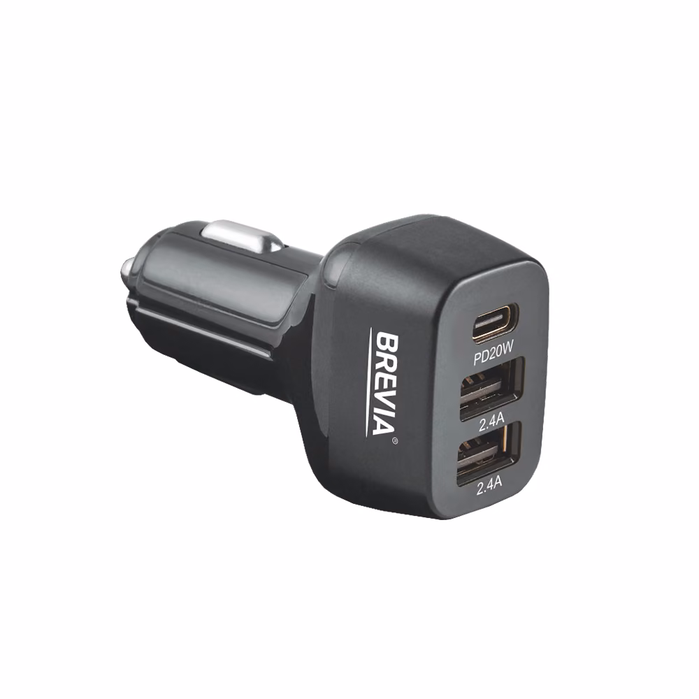 Автомобільний зарядний пристрій BREVIA ePower TriDrive 44W 1xUSB-C+2xUSB-A чорний 46044DUCB 46044DUCB