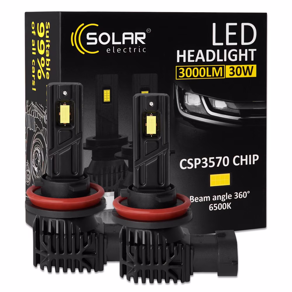 Автолампи Solar LED H8/H11/H16 12/24V 30W 3000Lm 6500K CSP3570 (2 шт.) 8411S2 8411S2
