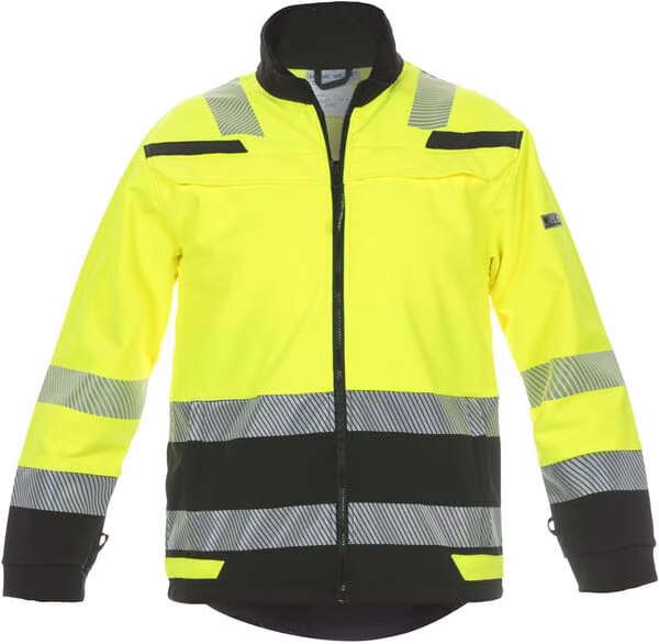 Куртка Softshell, жовто-чорна, розмір M, UK:36-38/EU:50, Trendy Hi-Vis Line, Telford byHydrowear