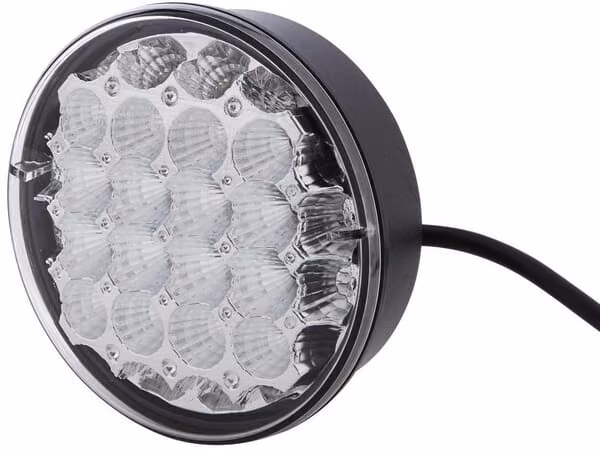 Ліхтар задній LED, 4.50W, круглий, 12/24V, жовтий/прозорий, на болтах, Ø 122.5mm, 24 LED,Hella 2SD344200001