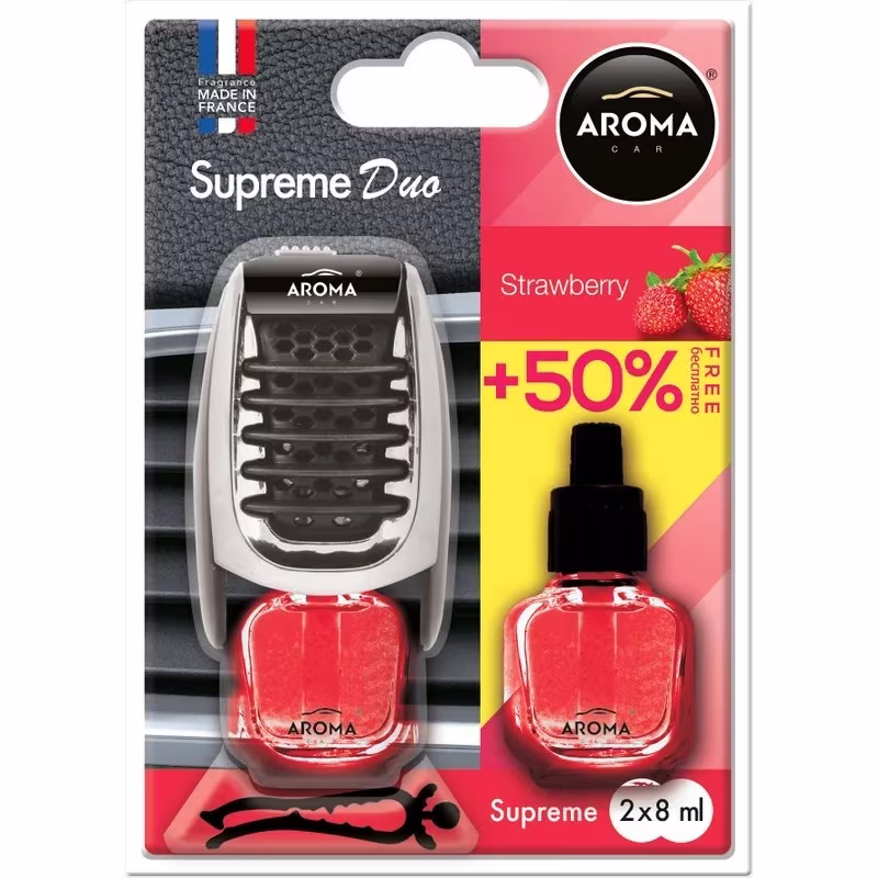 Ароматизатор Aroma Car Supereme Duo Slim Strawberry, 8 мл