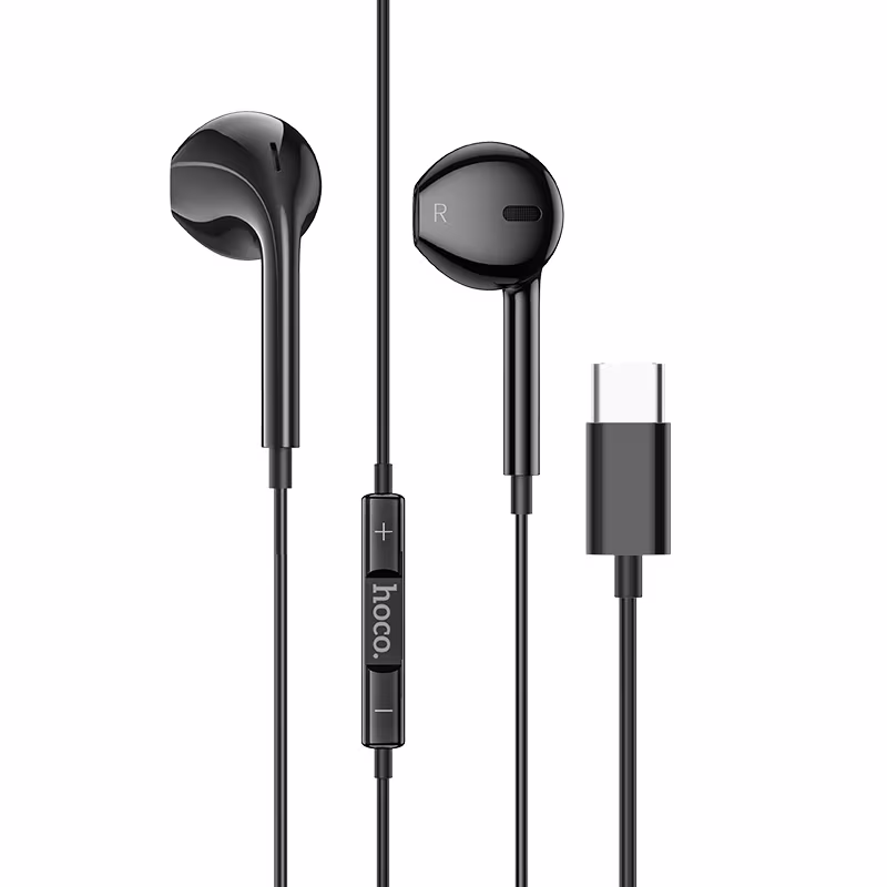 Навушники дротові Hoco M101 Pro Crystal sound wire-controlled earphones with microphone чорні