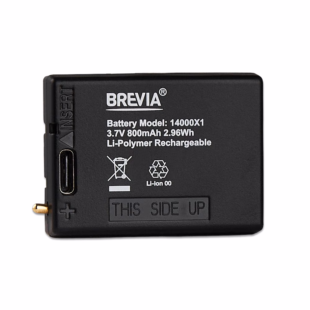 Акумулятор Brevia 3.7V 800mAh Li-polymer з Type-C для налобних ліхтарів 14000X1 14000X1