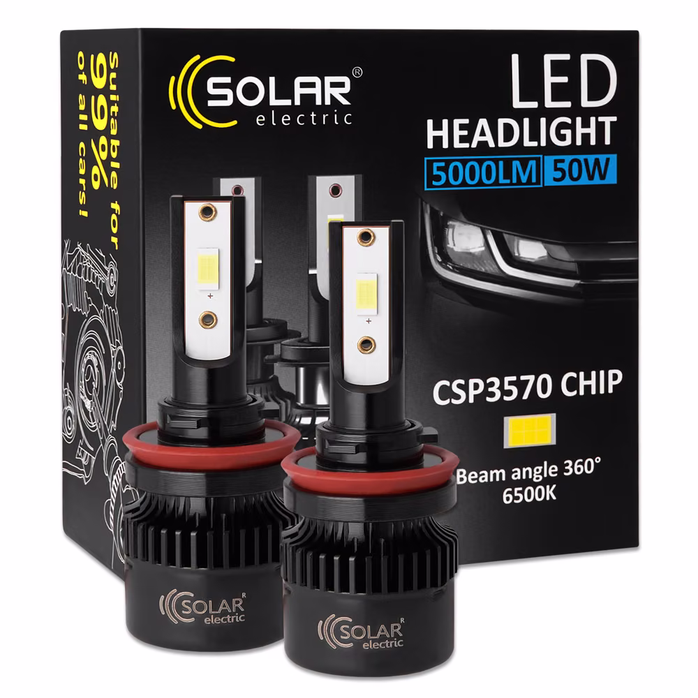 Автолампа Solar LED H8-H11-H16 12/24V 50W 5000Lm 6500K CSP3570 8511S2 8511S2