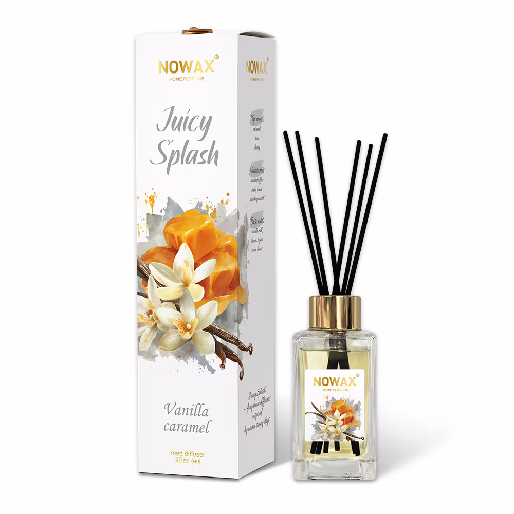 Аромадифузор з паличками Nowax Juicy Splash - Vanilla Caramel 90мл, NX00179
