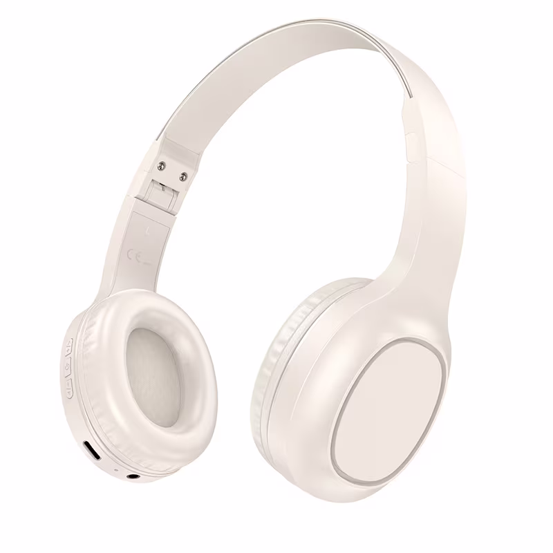Бездротові навушники Hoco W46 Charm BT headset бежеві HC-W46-White