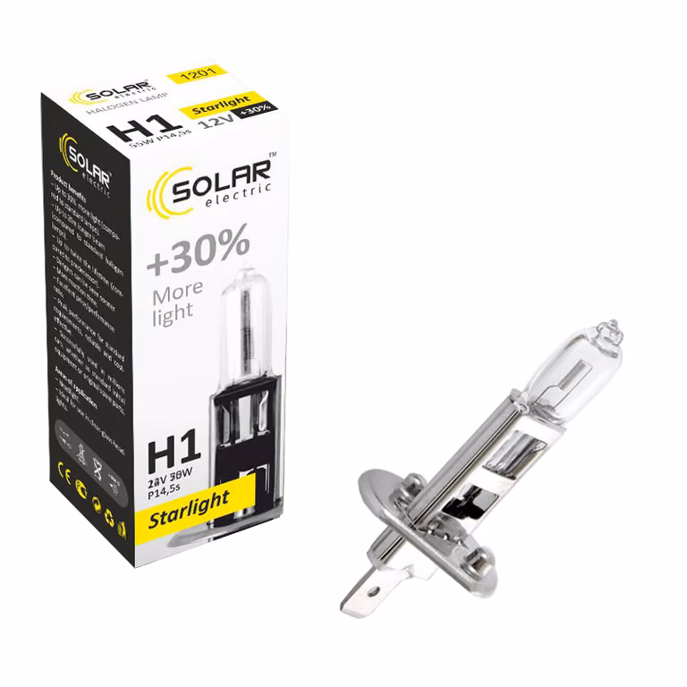 Галогенова лампа SOLAR H1 12V 55W P14.5s Starlight +30% 1201