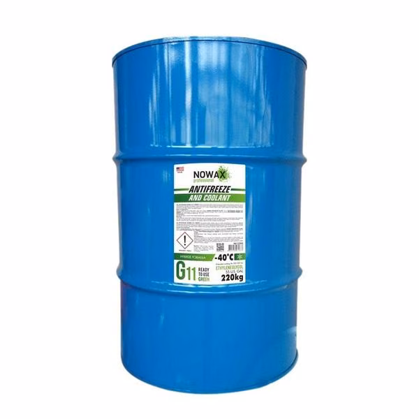 Антифриз NOWAX GREEN G11, 220кг, зелений NX12203