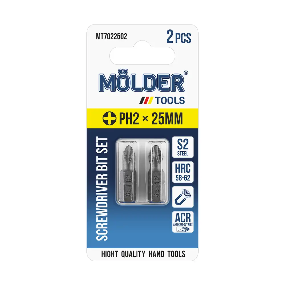 Набір біт Molder PH2x25мм 2шт MT7022502 MT7022502