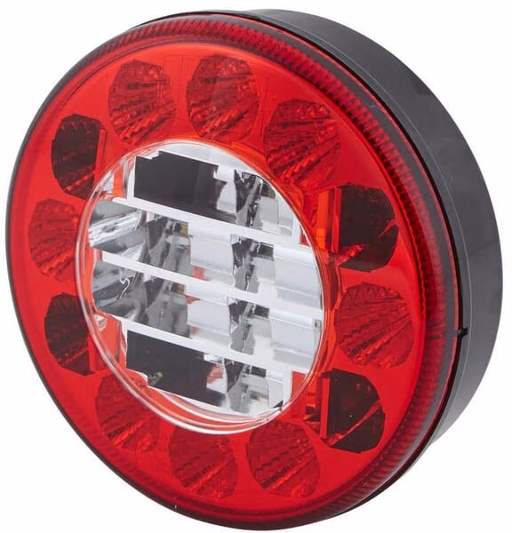 Ліхтар заднього ходу LED, круглий, 10/30V, прозорий/червоний, на болтах, Ø 122 мм, 24 LED,Hella ValueFit 2NR357027051
