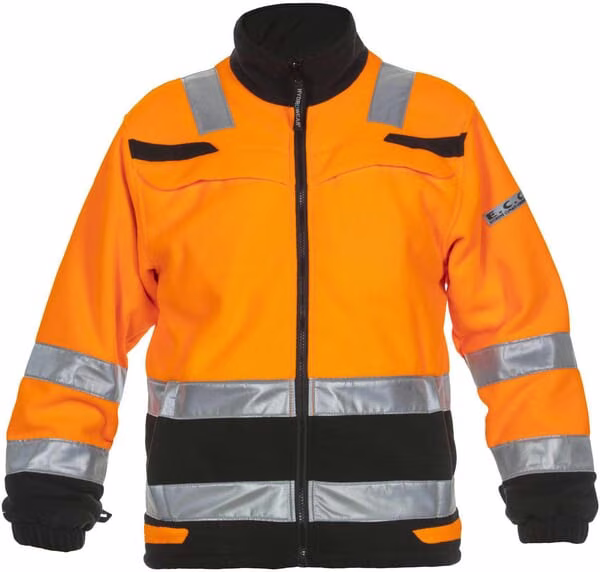 Флісова куртка, оранжево-чорна, розмір 2XL, UK:44/EU:58-60, Trendy Hi-Vis Line, Torgau byHydrowear
