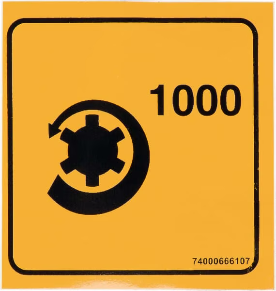 Наклейка 1000 об/хв 74000666107