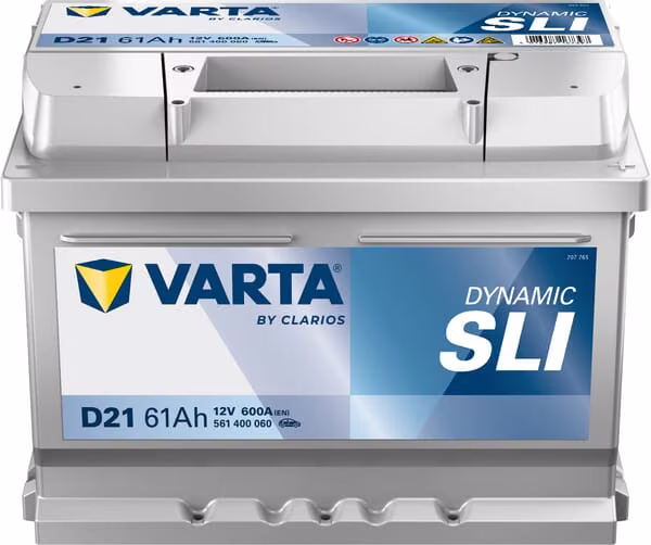 Акумулятор 12 В 61 А·год 600 А D21 VARTA Dynamic SLI