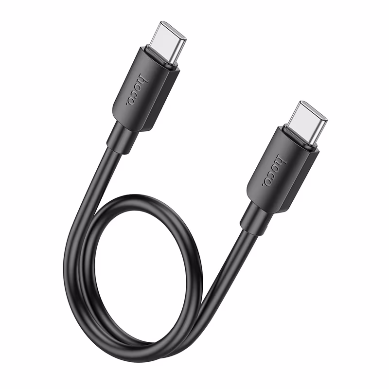 Кабель Hoco X96 Hyper 60W fast charging data cable Type-C to Type-C 0.25м чорний HC-X96-CC-0.25m-60W-Black