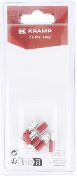 Клема плоска, мама, червона, 6.3x0.8mm - 0.5-1.0mm² (6) KRLA9075P06B