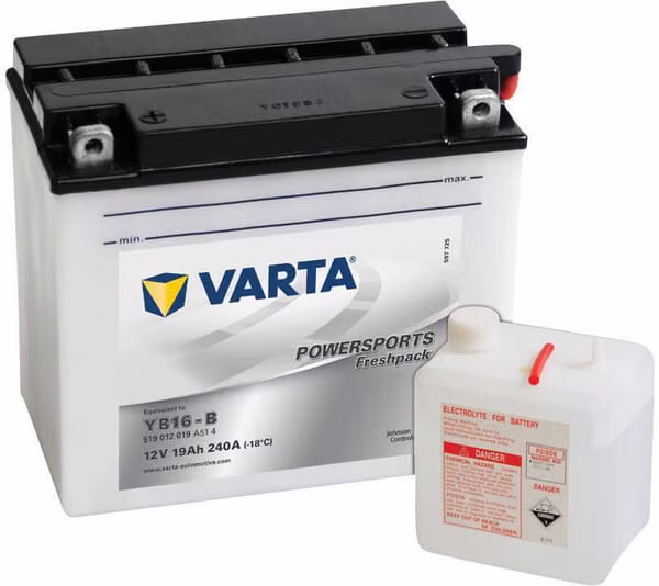 Акумулятор 12В 19Аг 240A Powersports Freshpack VARTA 519012024I314PS