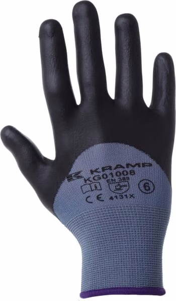 Робочі рукавиці сині, нейлон, 21.5cm, розмір 6/XS, Protect by Kramp KG0100806