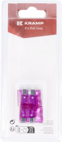 Запобіжник 3А x 20мм, ножовий (6шт) KRSI22003P06B