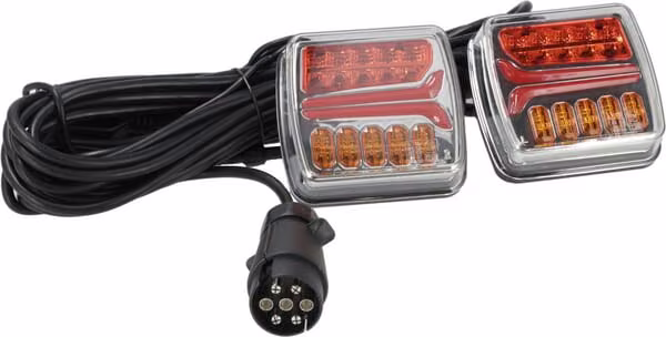 Комплект світла LED, задній, 12-24V, монтований, кабель 7.5m, Kramp LA60045