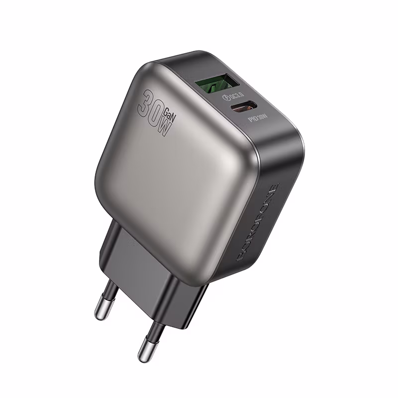 Мережевий зарядний пристрій Borofone BAS55A Absolute PD30W+QC3.0 charger (EU) чорний