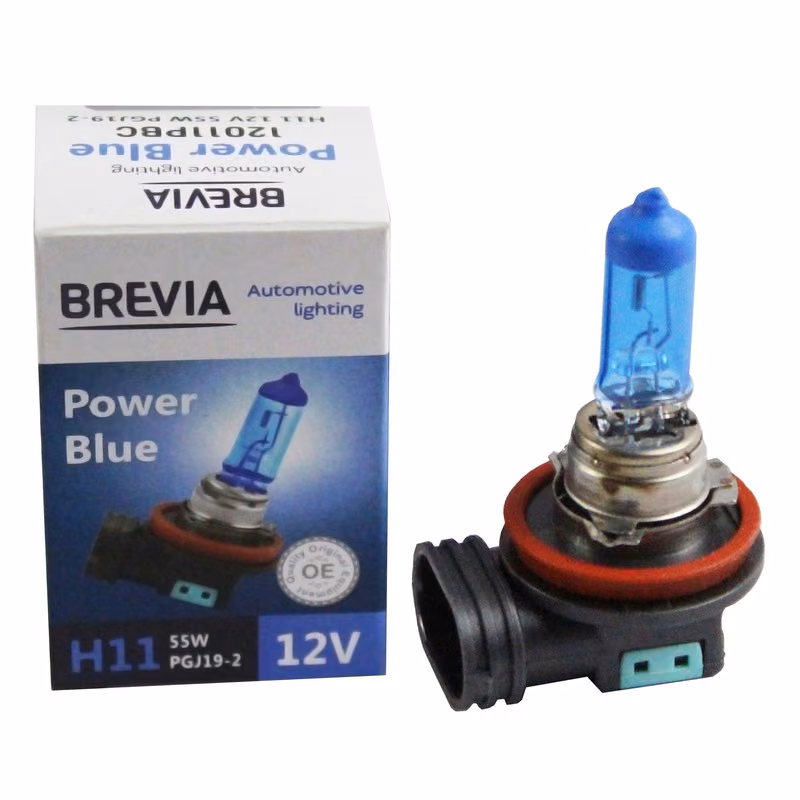 Галогенова лампа Brevia H11 12V 55W PGJ19-2 Power Blue 4200K CP 12011PBC