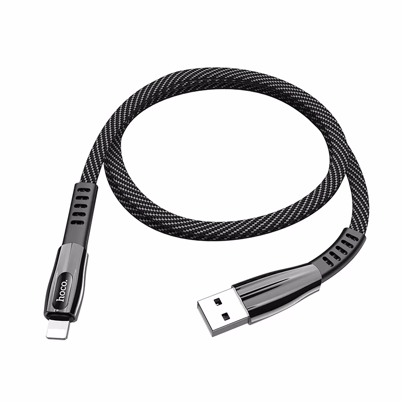 Кабель Hoco U70 Splendor charging data cable for iP 1.2м темно-сірий HC-U70-UL-Gray