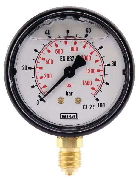 Манометр Ø63 0–100 бар 1/4 "знизу