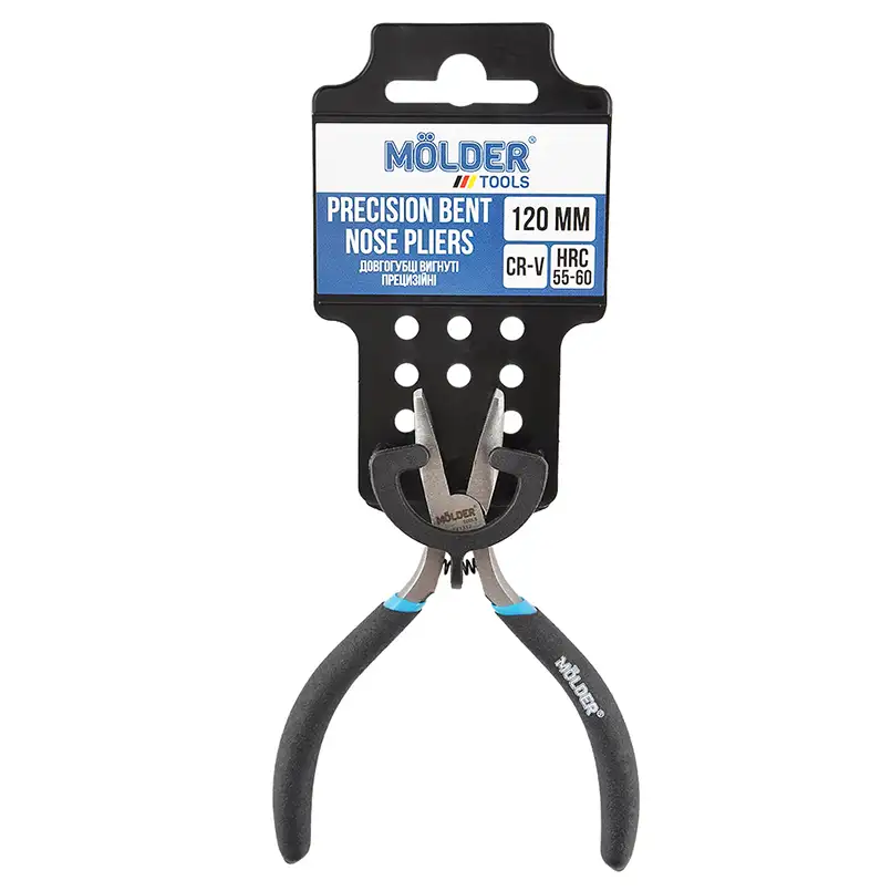Довгогубці прецизійні вигнуті MOLDER MT41312 Cr-V 120мм MT41312