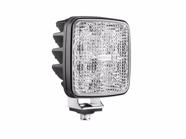 Робоча фара світлодіодна з вимикачем, R23, 22W, 1600lm, квадратна, 12-24V, 145x105x50mm, широке розсіяне світло, Wesem CRK2C5490002