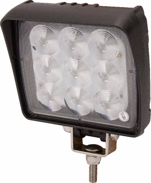 Робоча фара світлодіодна, 18W, 2160lm, квадратна, 12/36V, 142x58.1x122mm, роз'єм Deutsch, розсіяне світло, Kramp LA10093