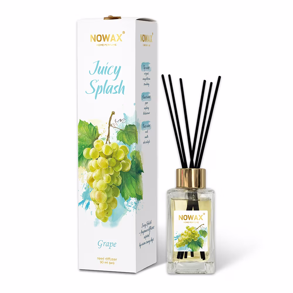 Аромадифузор з паличками Nowax Juicy Splash - Grapes 90мл, NX00173 NX00173