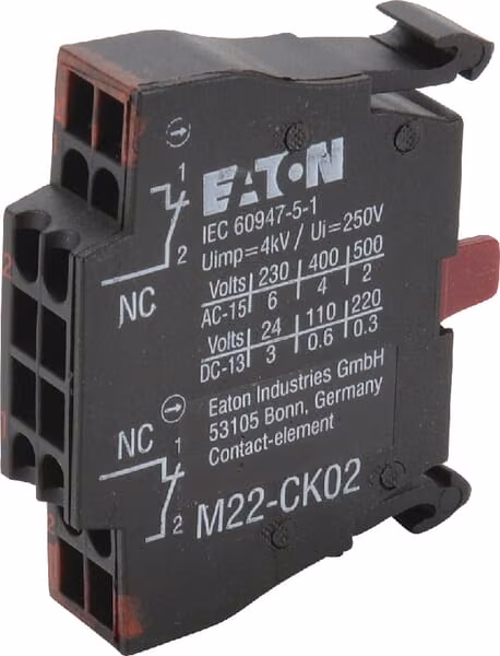 Контактний елемент Eaton, 2NC M22CK02