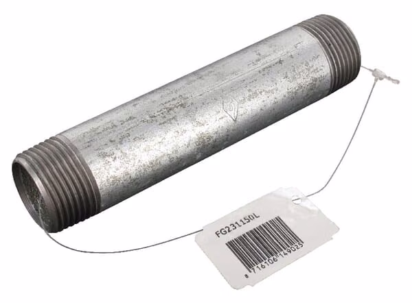 Ніпель трубний, оцинкований, 1"x150mm
