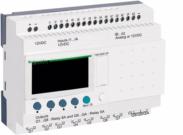 Розумне реле, 12VDC, 16I, 10O, Zelio Logic SR3B261JD