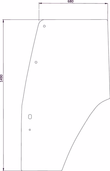 Дверне скло D6719