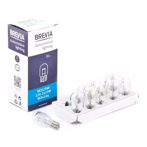 Лампа розжарювання Brevia W21/5W 12V 21/5W W3x16q CP 12311C