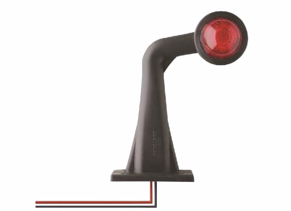 Габаритний ліхтар 5W, круглий, 12/24V, червоно-білий, на болтах, Ø 60 мм,Geka