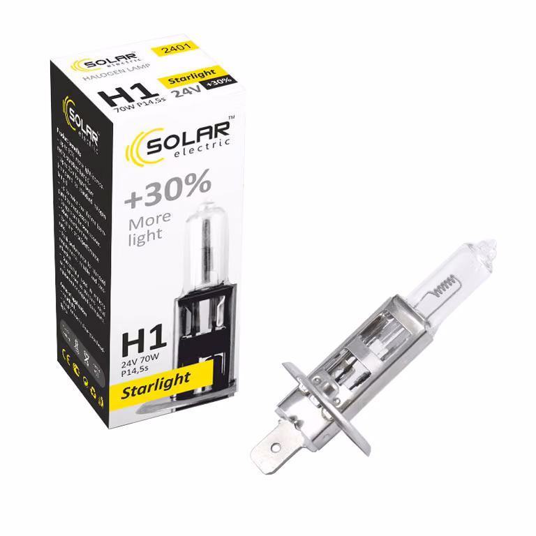 Галогенова лампа SOLAR H1 24V 70W P14.5s Starlight +30% 2401