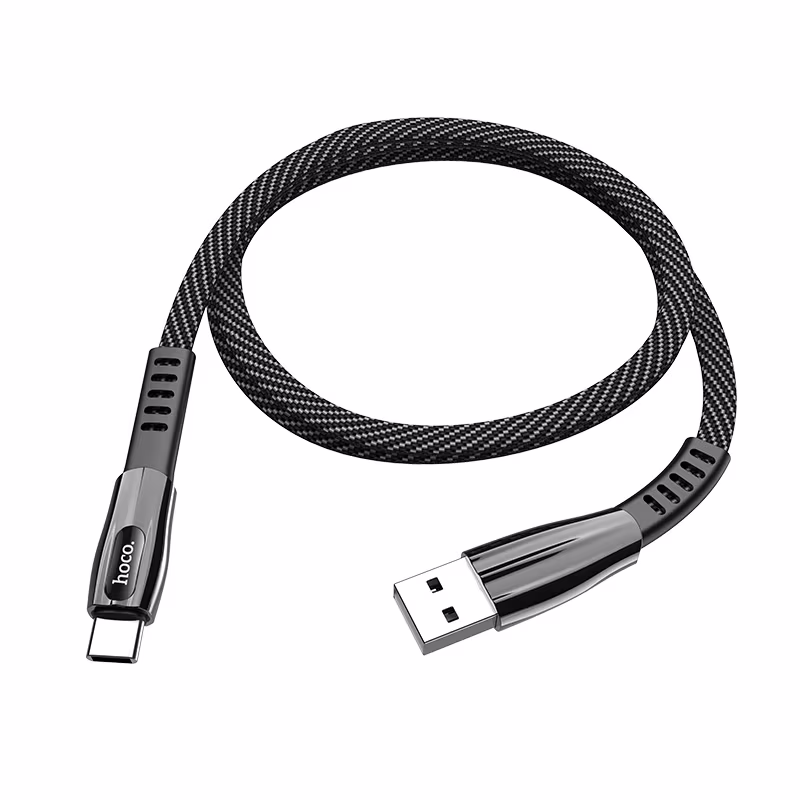 Кабель Hoco U70 Splendor charging data cable for Type-C 1.2м темно-сірий HC-U70-UC-Gray