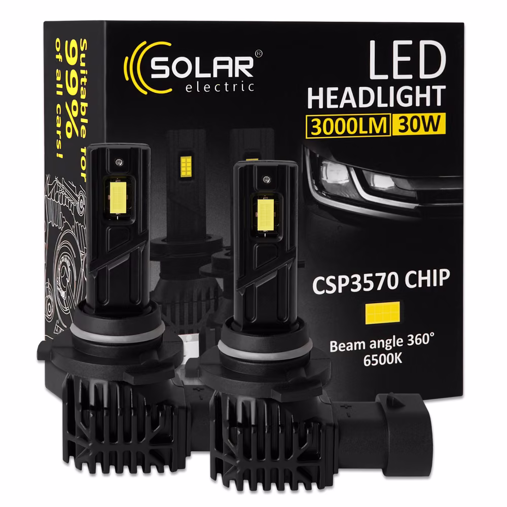 Автолампа Solar LED HB3(9005) 12/24V 30W 3000Lm 6500K CSP3570 2шт 8405S2 8405S2
